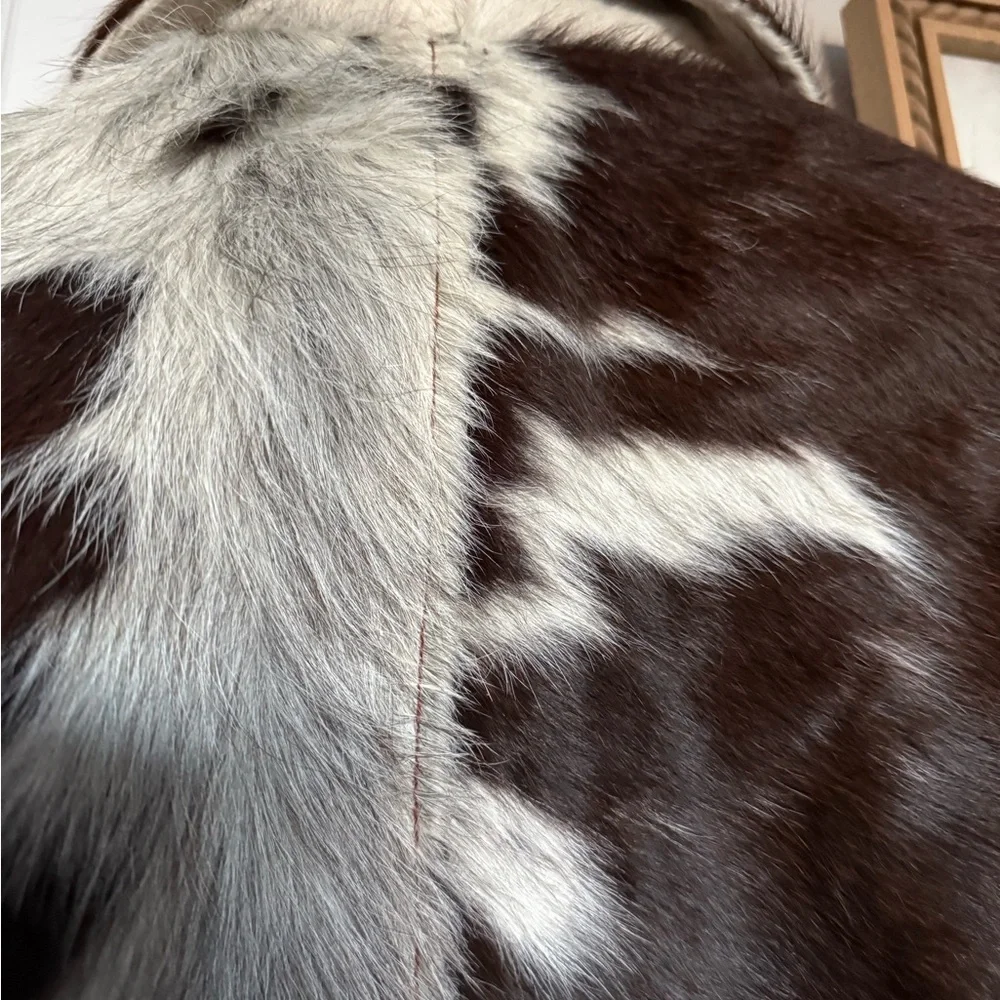 Real Cowhide Hair on Hide Western Jacket Womens New - Picture 8 of 11